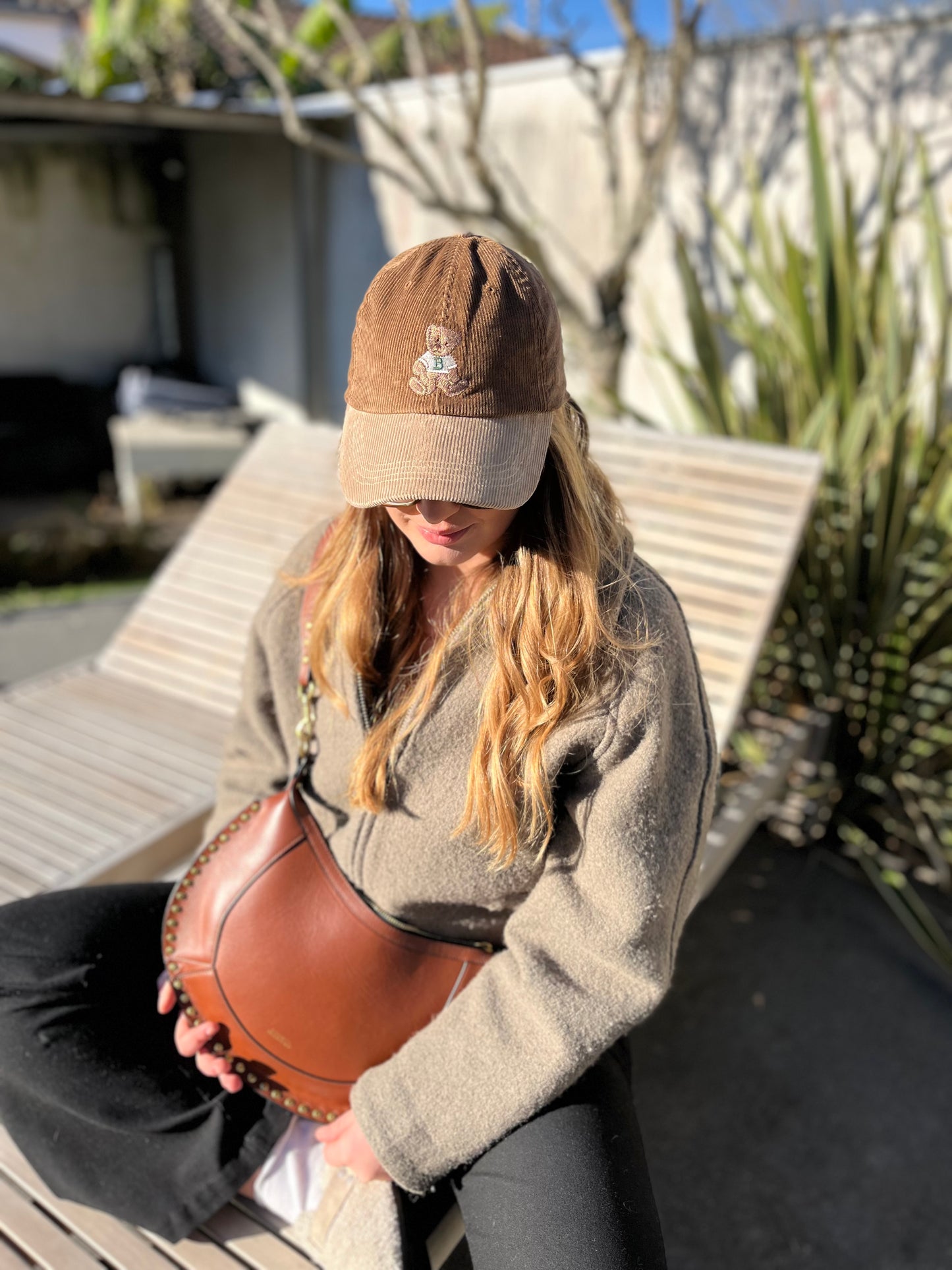 Casquette velours ourson